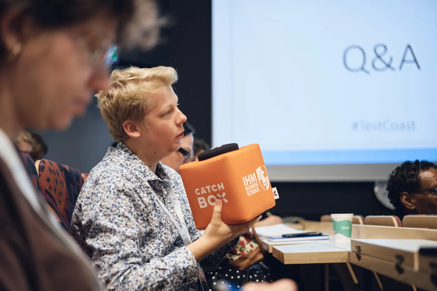 Interactive discussion during the conference